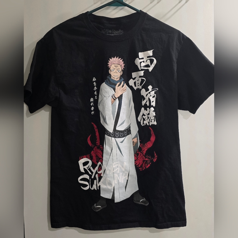 Black Graphic Anime T-Shirt